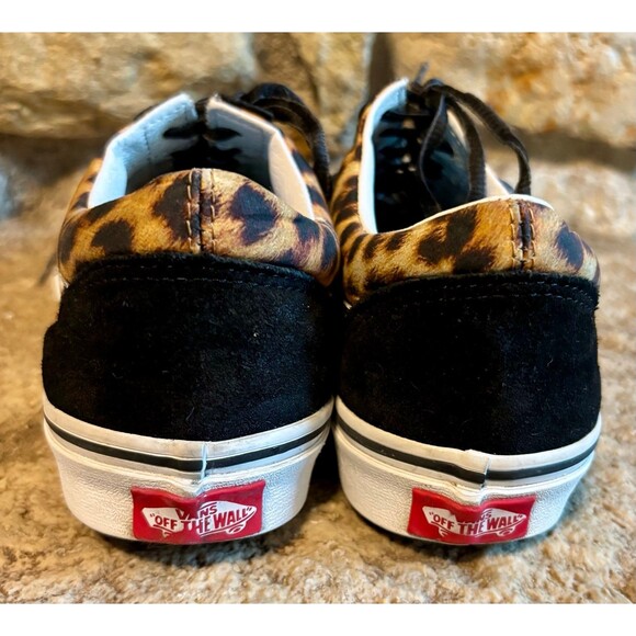VANS Old Skool Leopard Low Top Canvas Suede Skate Shoes Sneakers Unisex 8.5W 7M - Picture 6 of 7